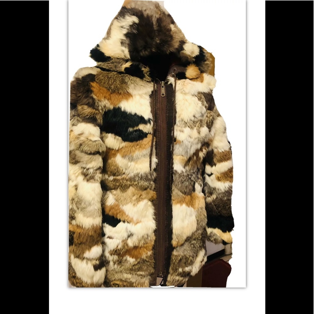 Vtg FRENCH RABBIT Coat Size 10 Caravelle Fashions
